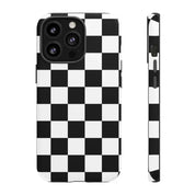 Monochrome Chic Phone Case-Black