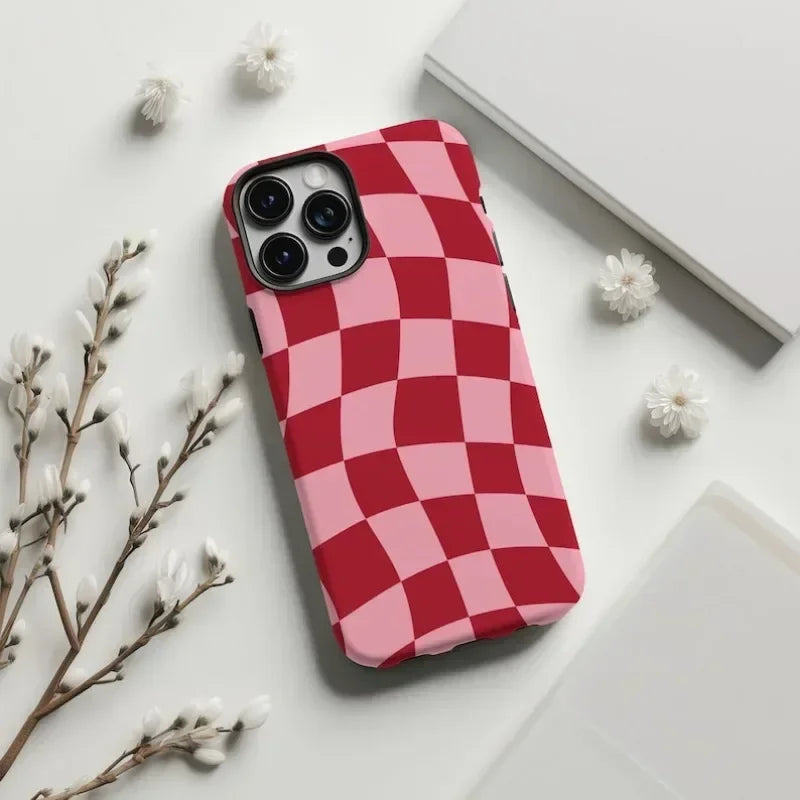 Retro Red Monochrome Phone Case